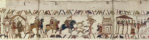 King Edward the Confessor sends Harold with his men to Normandy, Bayeux Tapestry by Unbekannt Unbekannt